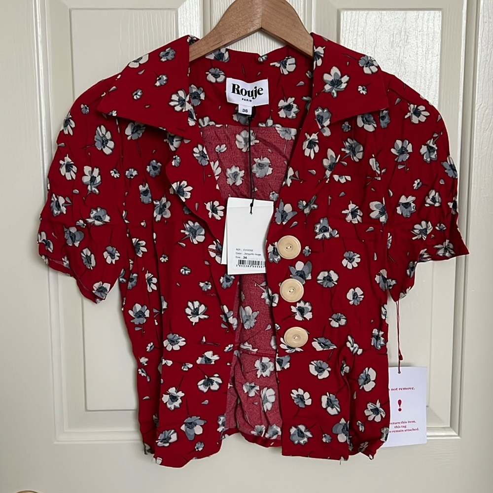 Rouje Floral Blouse NWT Size 36